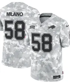 Allen Buffalo Bills Nike 2024 Salute to Service Vapor Limited Stitched Jersey - Arctic Camo All Stitched - Gray - Image 5