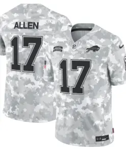Allen Buffalo Bills Nike 2024 Salute to Service Vapor Limited Stitched Jersey - Arctic Camo All Stitched - Gray