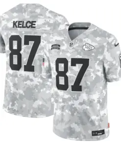 Alternative view of Kansas City Chiefs Nike 2024 Salute to Service Vapor Limited Stitched Jersey - Arctic Camo All Stitched - Grey