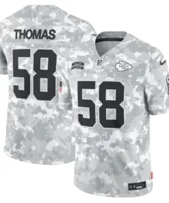 Kansas City Chiefs Nike 2024 Salute to Service Vapor Limited Stitched Jersey - Arctic Camo All Stitched - Grey - Image 3