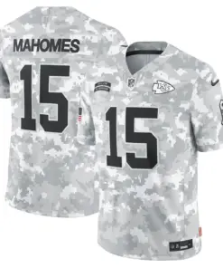 Kansas City Chiefs Nike 2024 Salute to Service Vapor Limited Stitched Jersey - Arctic Camo All Stitched - Grey