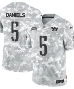 Alternative view of Mclaurin Washington Commanders Nike 2024 Salute to Service Vapor Limited Stitched Jersey - Arctic Camo All Stitched - Gray