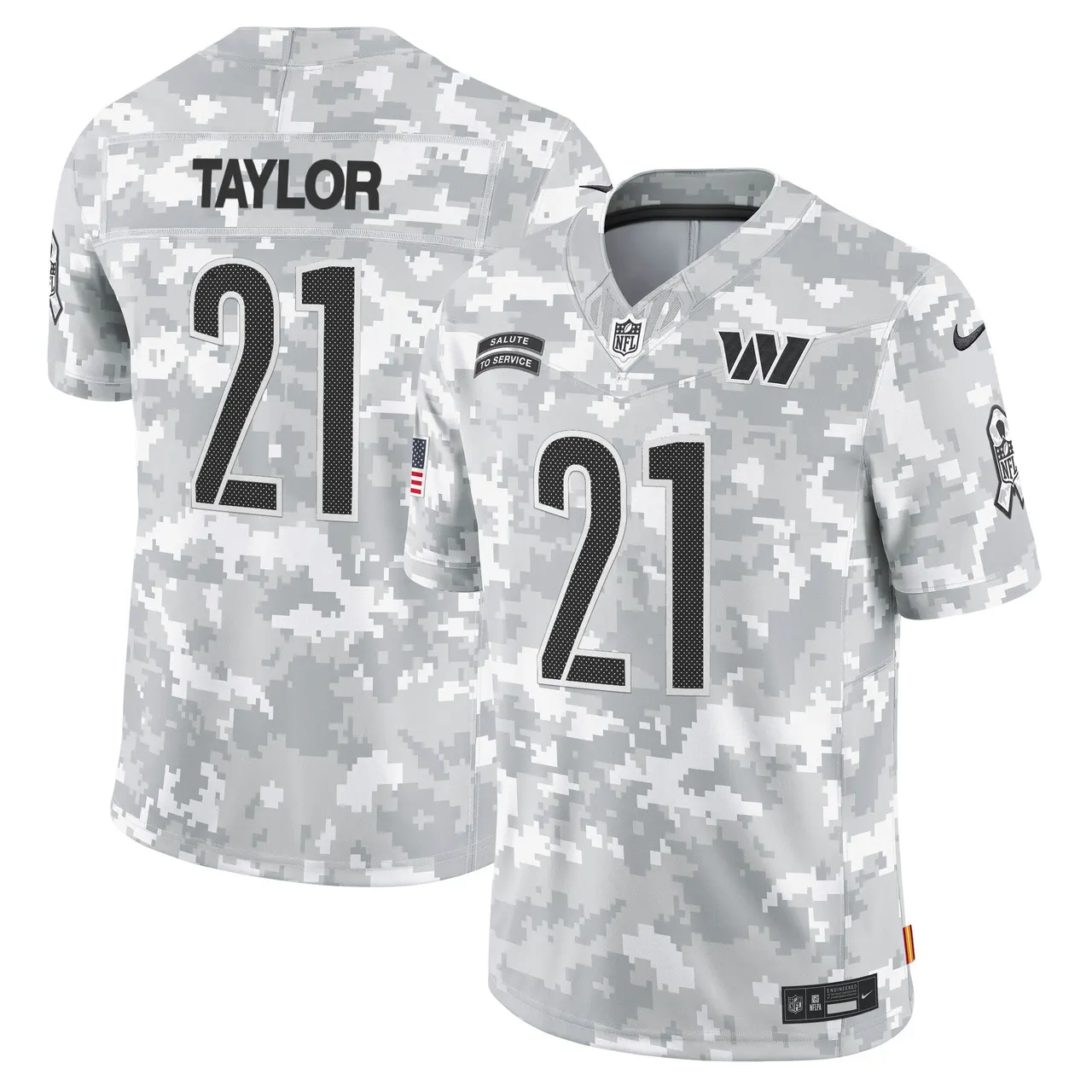 Mclaurin Washington Commanders Nike 2024 Salute to Service Vapor Limited Stitched Jersey - Arctic Camo All Stitched - Gray - Image 4