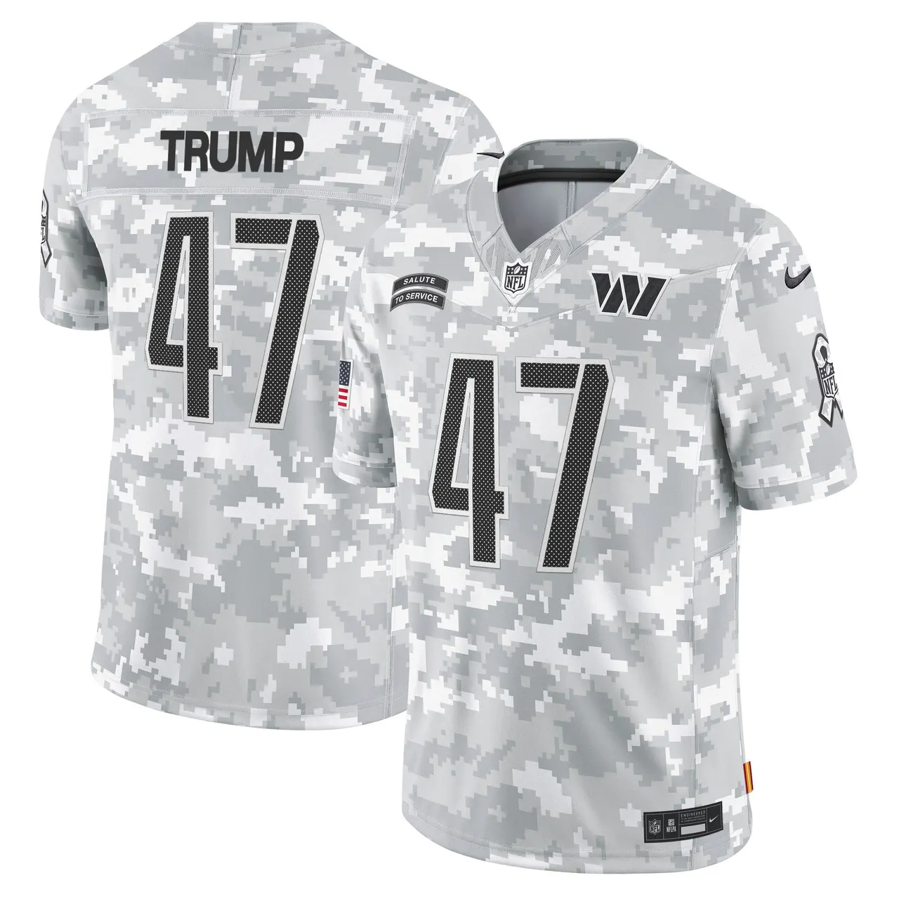 Mclaurin Washington Commanders Nike 2024 Salute to Service Vapor Limited Stitched Jersey - Arctic Camo All Stitched - Gray - Image 7