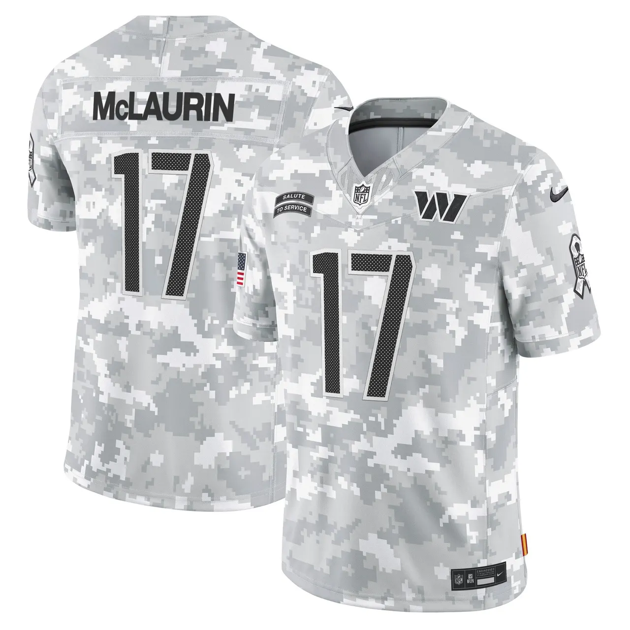 Mclaurin Washington Commanders Nike 2024 Salute to Service Vapor Limited Stitched Jersey - Arctic Camo All Stitched - Gray