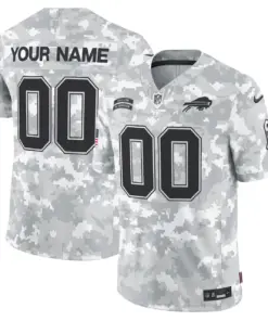 Buffalo Bills Nike 2024 Salute to Service Vapor Custom Limited Stitched Jersey - Arctic Camo All Stitched - White