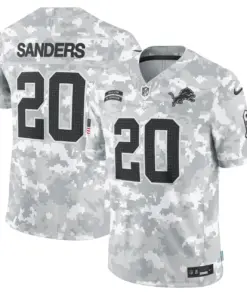 Detroit Lions Nike 2024 Salute to Service Vapor Limited Stitched Jersey - Arctic Camo All Stitched - White - Image 3