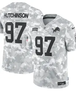 Detroit Lions Nike 2024 Salute to Service Vapor Limited Stitched Jersey - Arctic Camo All Stitched - White