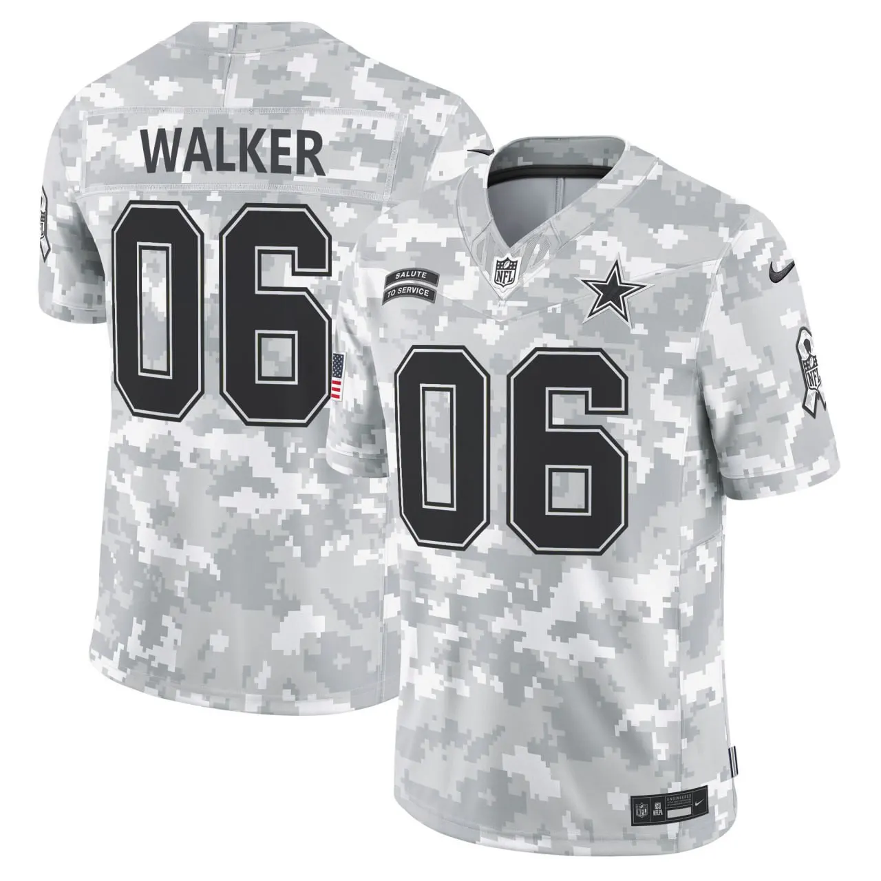 Walker Dallas Cowboys Nike 2024 Salute to Service Stitched Jersey - White