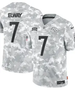 Alternative view of Denver Broncos Nike 2024 Salute to Service Vapor Limited Stitched Jersey - Arctic Camo All Stitched - Grey Camo