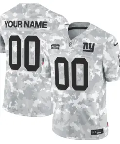 New York Giants Nike 2024 Salute to Service Vapor Custom Limited Stitched Jersey - Arctic Camo All Stitched - White