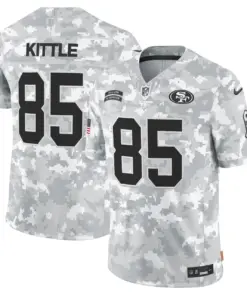 San Francisco 49ers Nike 2024 Salute to Service Vapor Limited Stitched Jersey - Arctic Camo All Stitched - Grey - Image 4