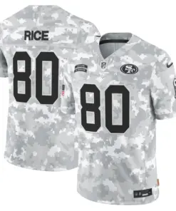 San Francisco 49ers Nike 2024 Salute to Service Vapor Limited Stitched Jersey - Arctic Camo All Stitched - Grey - Image 6