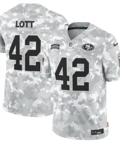 San Francisco 49ers Nike 2024 Salute to Service Vapor Limited Stitched Jersey - Arctic Camo All Stitched - Grey - Image 9