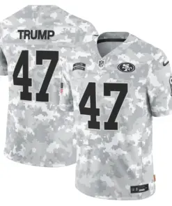 San Francisco 49ers Nike 2024 Salute to Service Vapor Limited Stitched Jersey - Arctic Camo All Stitched - Grey - Image 11