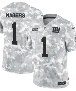 New York Giants Nike 2024 Salute to Service Vapor Limited Stitched Jersey - Arctic Camo All stitched - White - Image 3