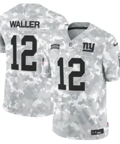 New York Giants Nike 2024 Salute to Service Vapor Limited Stitched Jersey - Arctic Camo All stitched - White - Image 5