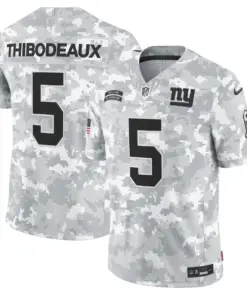 New York Giants Nike 2024 Salute to Service Vapor Limited Stitched Jersey - Arctic Camo All stitched - White - Image 6