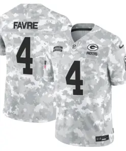 Green Bay Packers Nike 2024 Salute to Service Vapor Limited Stitched Jersey - Arctic Camo All Stitched - White - Image 6
