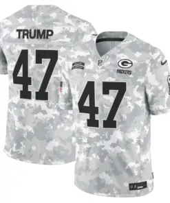 Green Bay Packers Nike 2024 Salute to Service Vapor Limited Stitched Jersey - Arctic Camo All Stitched - White - Image 8
