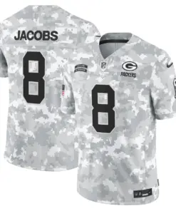 Alternative view of Green Bay Packers Nike 2024 Salute to Service Vapor Limited Stitched Jersey - Arctic Camo All Stitched - White