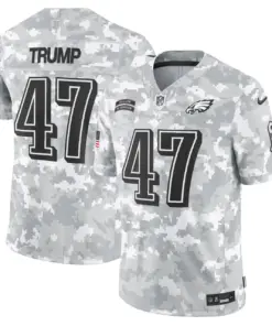 Philadelphia Eagles Nike 2024 Salute to Service Vapor Limited Stitched Jersey - Arctic Camo All Stitched - Grey - Image 9