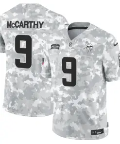 Minnesota Vikings Nike 2024 Salute to Service Vapor Limited Stitched Jersey - Arctic Camo All Stitched - Grey - Image 3