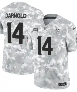 Minnesota Vikings Nike 2024 Salute to Service Vapor Limited Stitched Jersey - Arctic Camo All Stitched - Grey