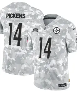 Pittsburgh Steelers Nike 2024 Salute to Service Vapor Limited Stitched Jersey - Arctic Camo All Stitched - Gray - Image 5