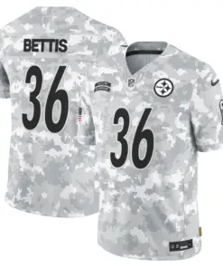 Pittsburgh Steelers Nike 2024 Salute to Service Vapor Limited Stitched Jersey - Arctic Camo All Stitched - Gray - Image 8