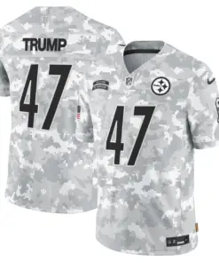 Pittsburgh Steelers Nike 2024 Salute to Service Vapor Limited Stitched Jersey - Arctic Camo All Stitched - Gray - Image 9