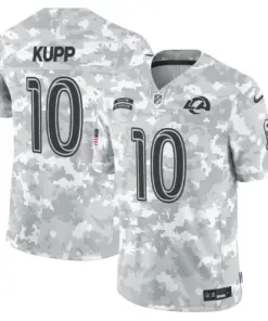 Alternative view of Los Angeles Rams Nike 2024 Salute to Service Vapor Limited Stitched Jersey - Arctic Camo All Stitched - Grey
