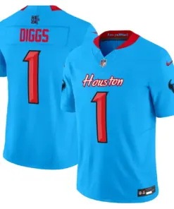 Alternative view of Houston Texans Nike 2024 Vapor Limited Stitched Jersey V4 - Powder Blue