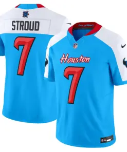 Houston Texans Nike 2024 Vapor Limited Stitched Jersey V4 - Powder Blue - Image 9
