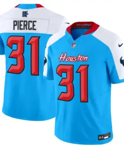 Houston Texans Nike 2024 Vapor Limited Stitched Jersey V4 - Powder Blue - Image 14