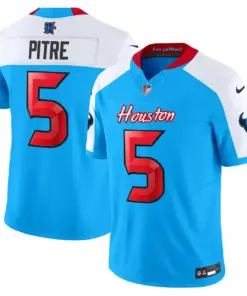 Houston Texans Nike 2024 Vapor Limited Stitched Jersey V4 - Powder Blue - Image 16