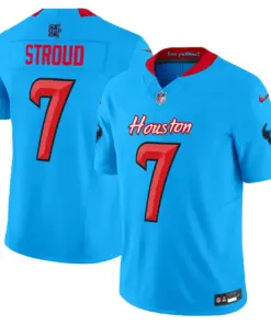 Houston Texans Nike 2024 Vapor Limited Stitched Jersey V4 - Powder Blue