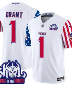 Minnesota Vikings Nike American Style Vapor Limited Stitched Jersey - White - Image 6