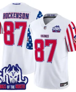 Minnesota Vikings Nike American Style Vapor Limited Stitched Jersey - White - Image 8