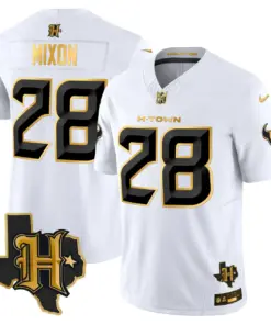 Houston Texans Nike 2024 Texas Patch Gold Vapor Limited Stitched Jersey - Black - Image 27