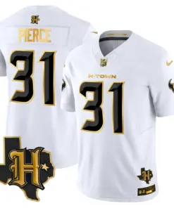 Houston Texans Nike 2024 Texas Patch Gold Vapor Limited Stitched Jersey - Black - Image 30