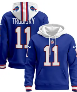 Buffalo Bills Nike 2024 Pullover Hoodie - Royal Blue - Image 3