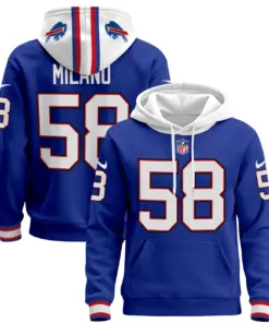 Buffalo Bills Nike 2024 Pullover Hoodie - Royal Blue - Image 5