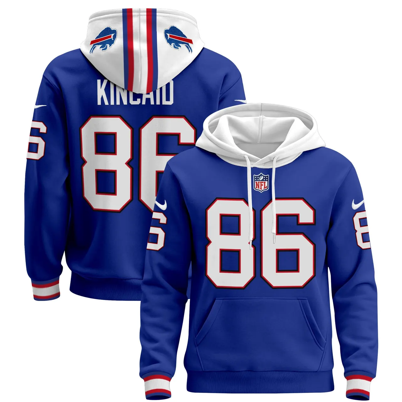 Buffalo Bills Nike 2024 Pullover Hoodie - Royal Blue - Image 6