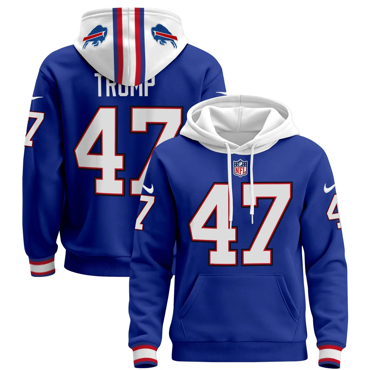Buffalo Bills Nike 2024 Pullover Hoodie - Royal Blue - Image 8