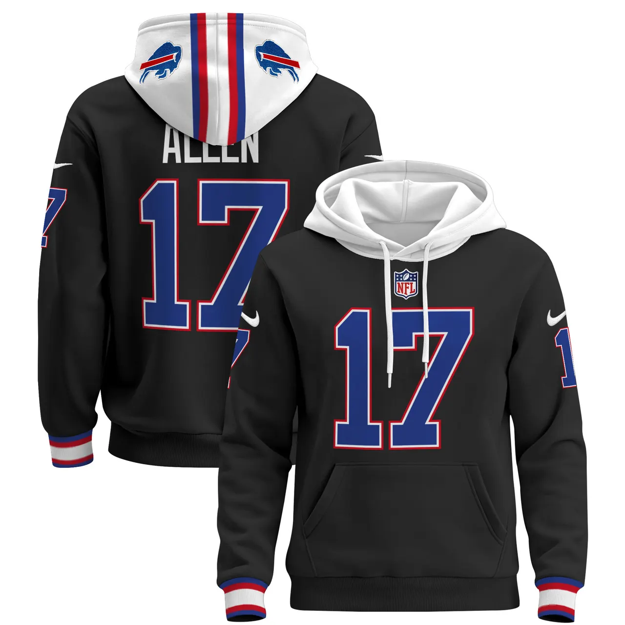 Buffalo Bills Nike 2024 Pullover Hoodie - Royal Blue - Image 9