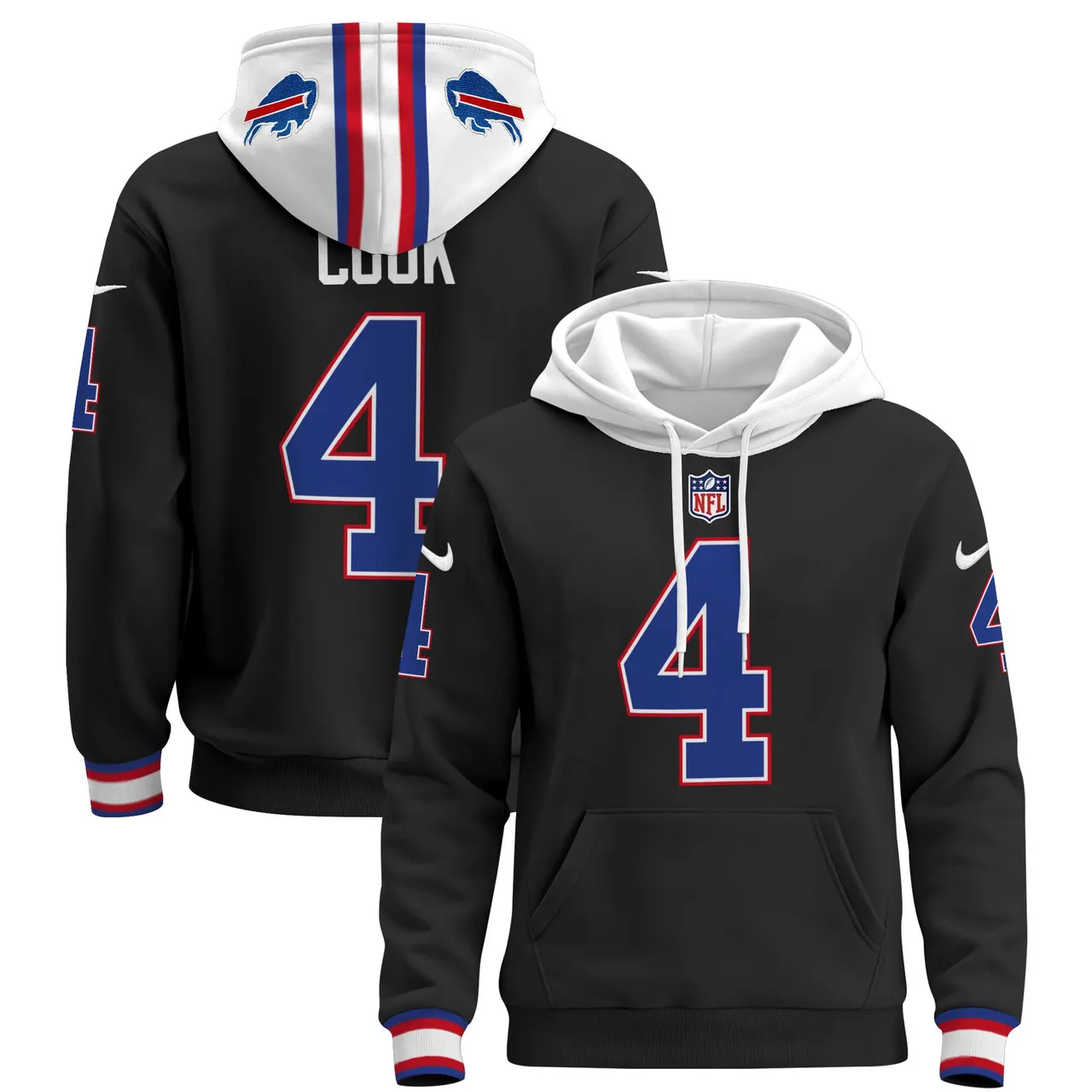 Buffalo Bills Nike 2024 Pullover Hoodie - Royal Blue - Image 10