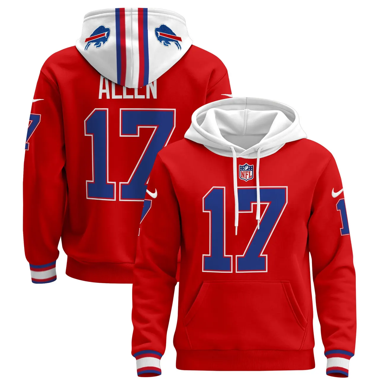 Buffalo Bills Nike 2024 Pullover Hoodie - Royal Blue - Image 17