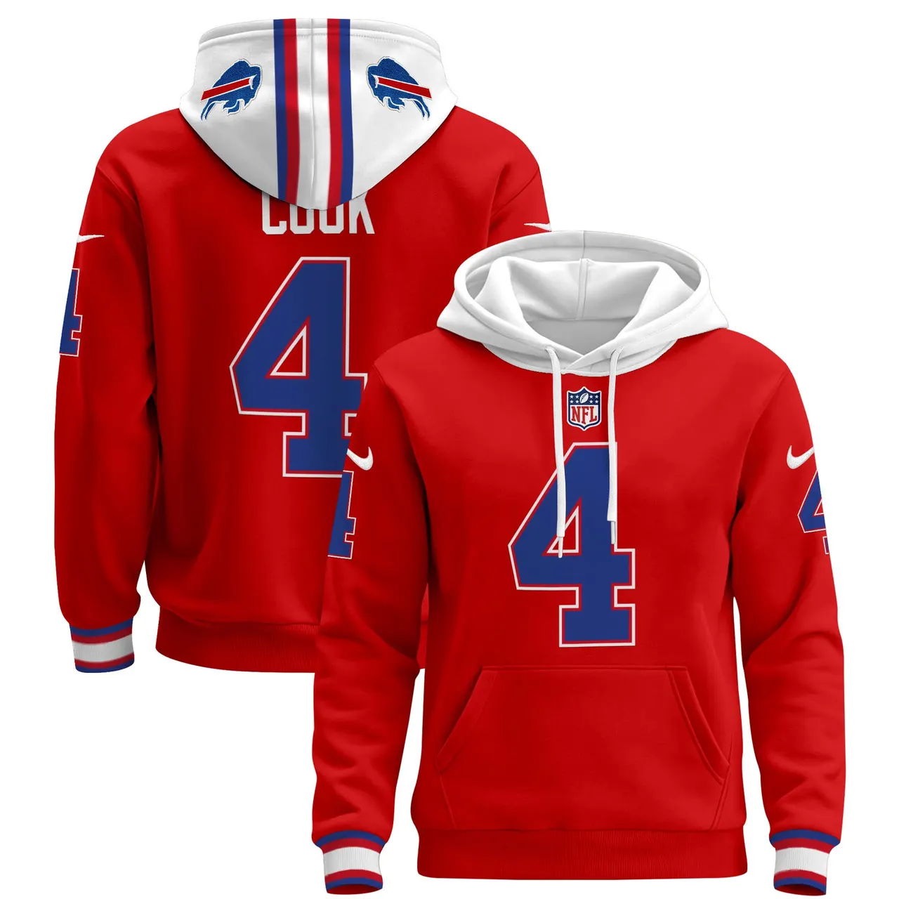 Buffalo Bills Nike 2024 Pullover Hoodie - Royal Blue - Image 18