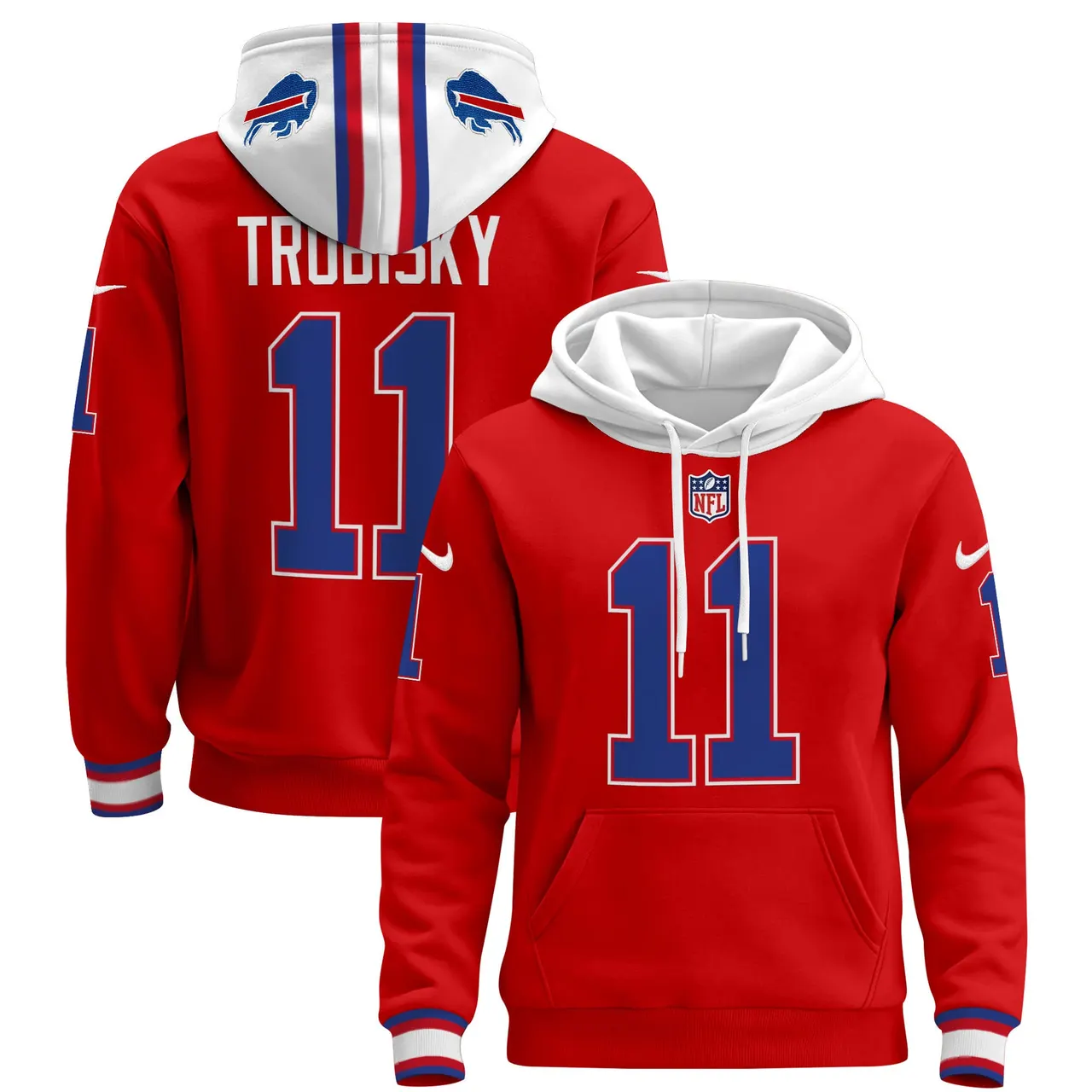 Buffalo Bills Nike 2024 Pullover Hoodie - Royal Blue - Image 19